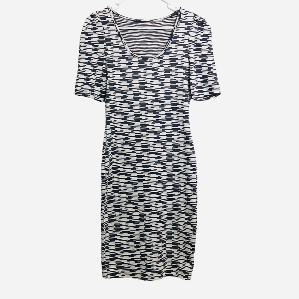 METALICUS Australia Bodycon Stretch Jacquard Puff Sleeve Dress Size XS